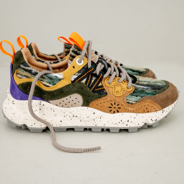 Flower Mountain sneaker Yamano 3 woolen spacial edition scarpa sportiva da donna con soletta in sughero naturale e lacci rinforzati. Acquista sul nostro shop.