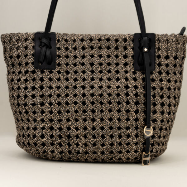 Borbonese shopper nido medium op, borsa donna ampia e capiente, robusta. Doppi manici e chiusura con zip