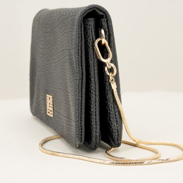 Borbonese mini bag porta telefono nera, tracollina a catena, borsa piccola da donna elegante