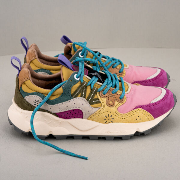 Flower Mountain sneaker Yamano 3 fuxia scarpa sportiva donna in tessuto tecnico e suede.